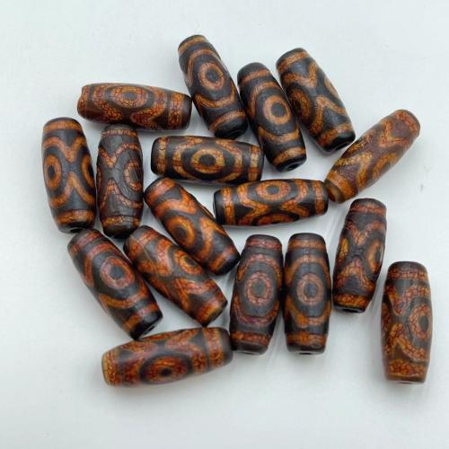 Natuurlijke Tibetaanse Agaat Dzi Beads, DIY, 25x10mm, Verkocht door PC