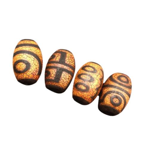 Ágata natural tibetano Dzi Beads, Ágata tibetana, DIY & Varios pares a sua escolha, laranja, 22x14mm, vendido por PC