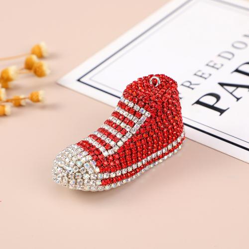 Rhinestone Pendant Clay with Rhinestone & Zinc Alloy Shoes DIY nickel lead & cadmium free Sold By Bag