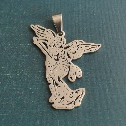 Titanium Steel Pendants Angel polished DIY Sold By PC