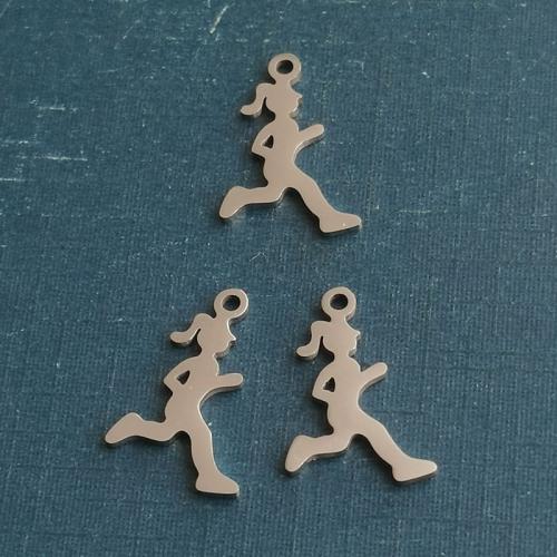 Titanium Steel Pendants Girl polished DIY Sold By PC