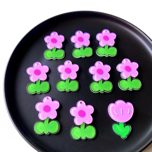 Acrylic Pendants Flower DIY Sold By Bag