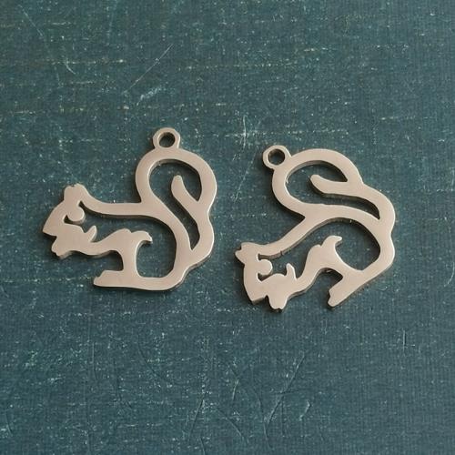 titanium Hangers, Titanium Staal, Eekhoorn, plated, DIY, meer kleuren voor de keuze, nikkel, lood en cadmium vrij, 16x17mm, Verkocht door PC