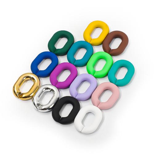 Akryl Sammenkædning Ring, du kan DIY, flere farver til valg, 24x18mm, 100pc'er/Bag, Solgt af Bag