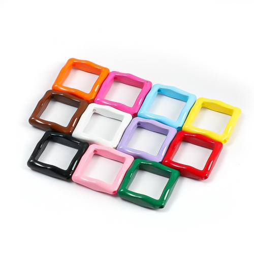 Opaque Acrylic Beads Square DIY Sold By Bag