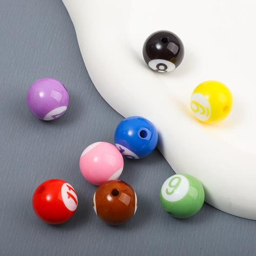 Number Acrylic Bead Round DIY Sold By Bag