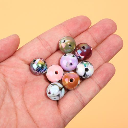 Perles bijoux en résine, Rond, DIY, plus de couleurs à choisir, 16x16mm, Trou:Environ 3mm, 100PC/sac, Vendu par sac