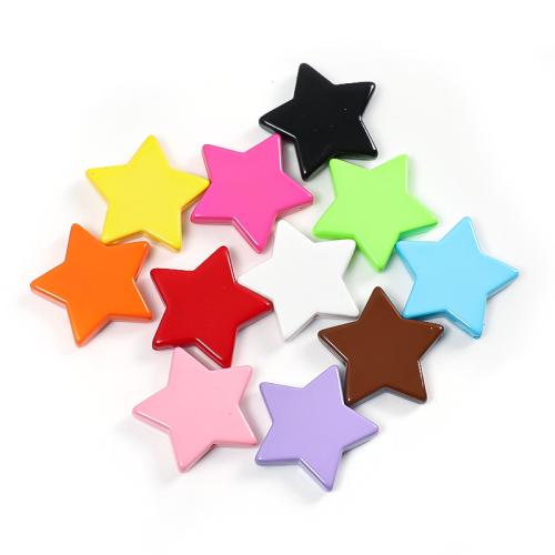 Opaque Acrylic Beads Star DIY Sold By Bag