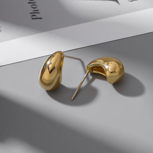 Roestvrij staal Stud Earrings, 304 roestvrij staal, voor vrouw, meer kleuren voor de keuze, Verkocht door pair