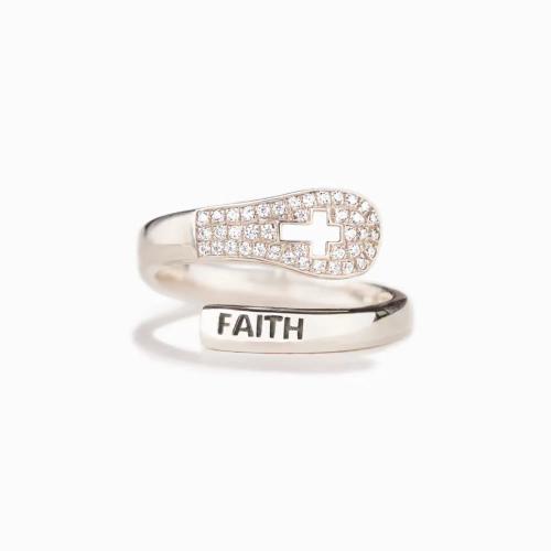 925 Sterling Zilver Manchet Finger Ring, Oversteken, geplatineerd, micro pave zirconia & voor vrouw, Maat:6-8, Verkocht door PC