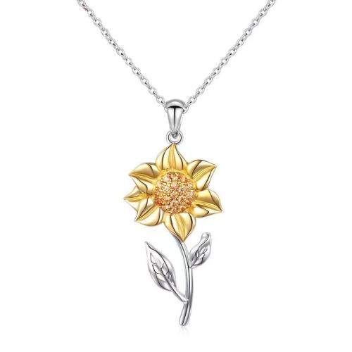 argent sterling 925 Collier et bracelet, Tournesol, styles différents pour le choix & pour femme & avec strass, Vendu par PC