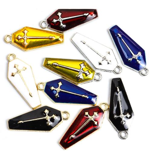 Zinc Alloy émail Pendants, alliage de zinc, Placage, DIY, plus de couleurs à choisir, protéger l'environnement, sans nickel, plomb et cadmium, 11.20x26.20mm, Environ 100PC/sac, Vendu par sac