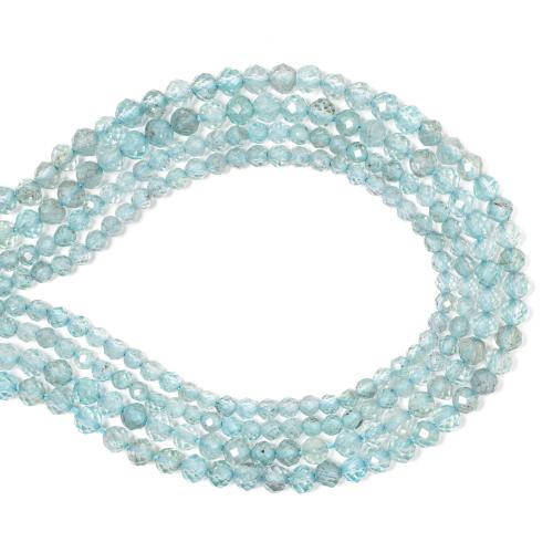 Gemstone Jewelry Beads Apatites DIY & faceted light blue Sold By Strand