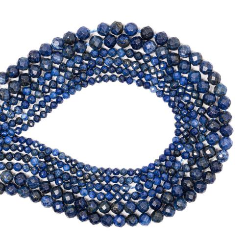 Lapis Lazuli Beads, DIY & verschillende grootte voor keus & gefacetteerde, donkerblauw, Verkocht door Strand