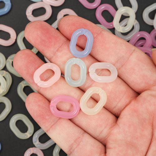 Acryl Linking Ring, DIY, meer kleuren voor de keuze, 19x14mm, 100pC's/Bag, Verkocht door Bag