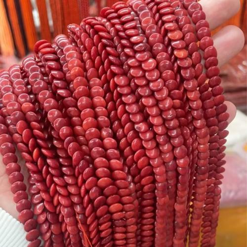 Natural Coral Beads Flat Round red Approx 1mm Length Approx 15.5 Inch Approx Sold By Lot