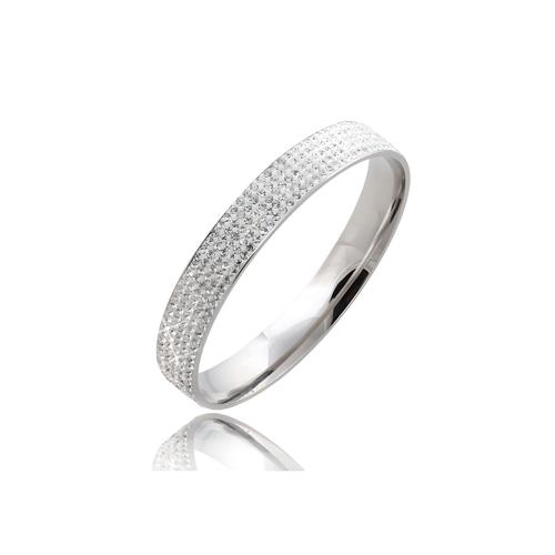 304 roestvrij staal Bangle, plated, voor vrouw & met strass, meer kleuren voor de keuze, Binnendiameter:Ca 65mm, Verkocht door PC