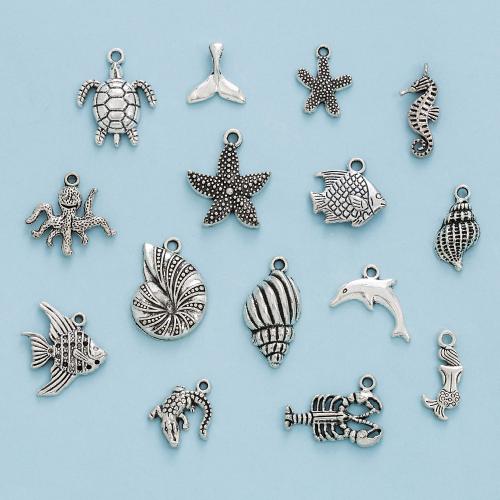 Zink Alloy Animal Hängen, antik silver pläterad, Annorlunda form för choice & DIY, fler färger för val, nickel, bly och kadmium gratis, Ca 100PC/Bag, Säljs av Bag