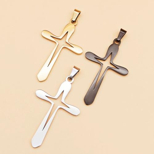 Pendants Cruach Cross dhosmálta, 304 Cruach dhosmálta, plátáilte, DIY, dathanna níos mó le haghaidh rogha, Díolta De réir PC