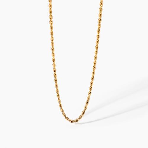 Chaîne collier , Acier inoxydable 304, avec 50mm chaînes de rallonge, Plaqué or 18K, bijoux de mode & pour femme, Longueur 440 mm, Vendu par PC