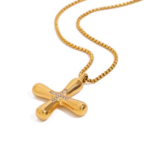 Colar de jóias de aço inoxidável, Aço inoxidável 304, with zircone em forma de cubo, with 1.96 Inch extender chain, banhado, joias de moda & para mulher, dourado, comprimento 23.62 inchaltura, vendido por PC