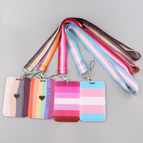 Lanyard card Holder Polypropylene(PP) with Polyester 2 pieces & DIY  Sold By Set