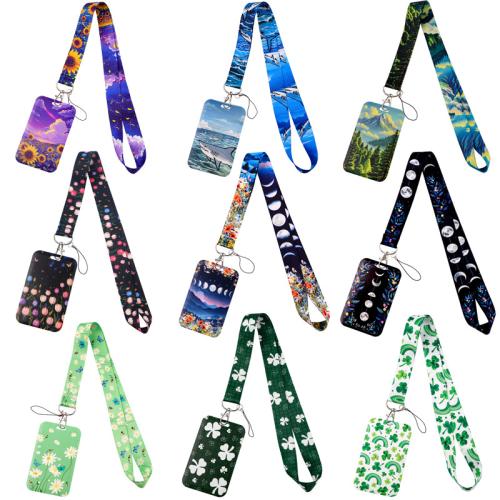 Lanyard card Holder Polypropylene(PP) with Polyester 2 pieces & DIY  Sold By Set