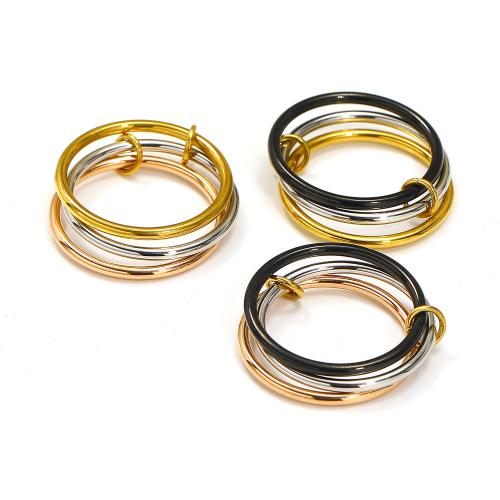 Stainless Steel Finger Ring 304 Stainless Steel Vacuum Ion Plating & for woman Sold By PC