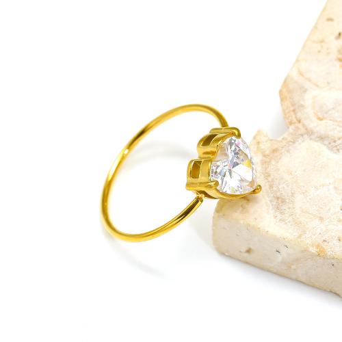 nehrđajućeg Čelik vještački dijamant Finger Ring, 304 nehrđajućeg čelika, različite veličine za izbor & za žene & s Rhinestone, više boja za izbor, Prodano By PC