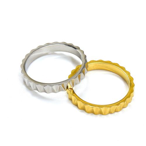 Stainless Steel Finger Ring 304 Stainless Steel Vacuum Ion Plating & for woman Sold By PC