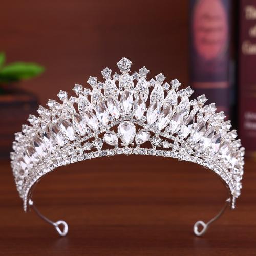 Tiara's, Zinc Alloy, plated, voor vrouw & met strass, 120x45mm, Verkocht door PC