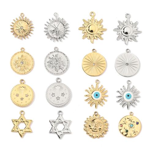 Stainless Steel Pendants 304 Stainless Steel Vacuum Ion Plating DIY & with rhinestone Sold By Bag