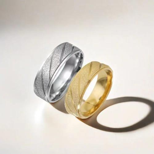 Titanium Steel Finger Ring plated & for man US Ring Sold By PC