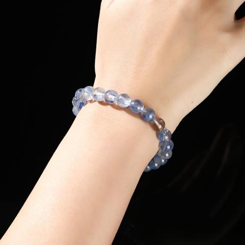 Kyanite Bracelet Round handmade natural & Unisex Grade AAAAA Length Approx 6-7.5 Inch Sold By PC