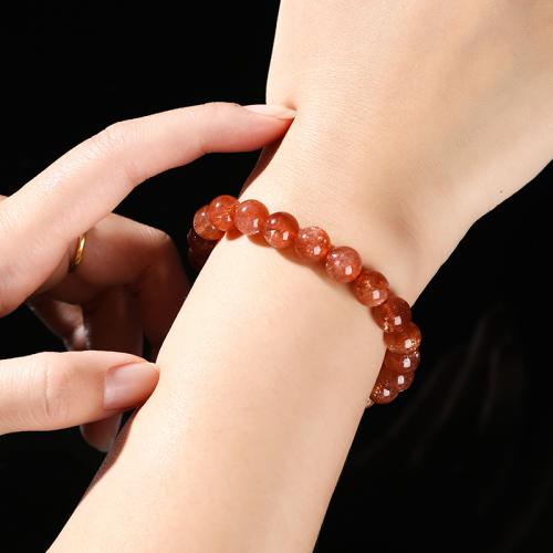 Sunstone Bracelet, Babhta, lámhdhéanta, nádúrtha & unisex & méid éagsúla do rogha, óir, Fad Thart 6-7 Inse, Díolta De réir PC