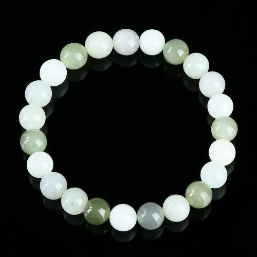 Jasper Stone Armband, Ronde, handgemaakt, natuurlijke & voor vrouw, beads length 7-8mm, Lengte Ca 6 inch, Verkocht door PC