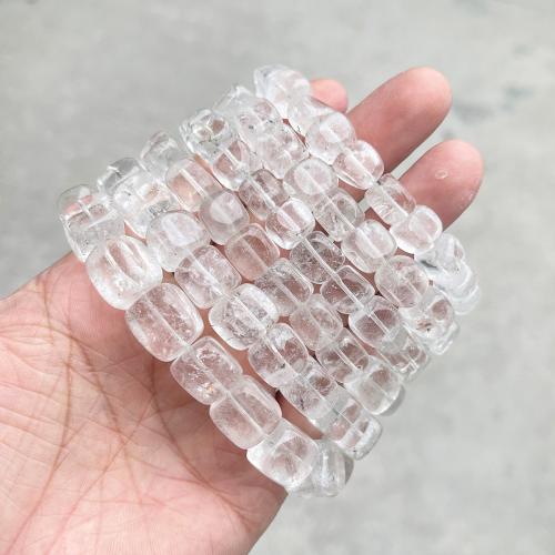 Clear Quartz Βραχιόλι, Πλατεία, χειροποίητο, φυσικό & για άνδρες και γυναίκες & διαφορετικό μέγεθος για την επιλογή, Μήκος Περίπου 6-7.5 inch, Sold Με PC