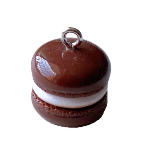 Resin Pendant with Iron Macaron epoxy gel DIY nickel lead & cadmium free Approx Sold By Bag