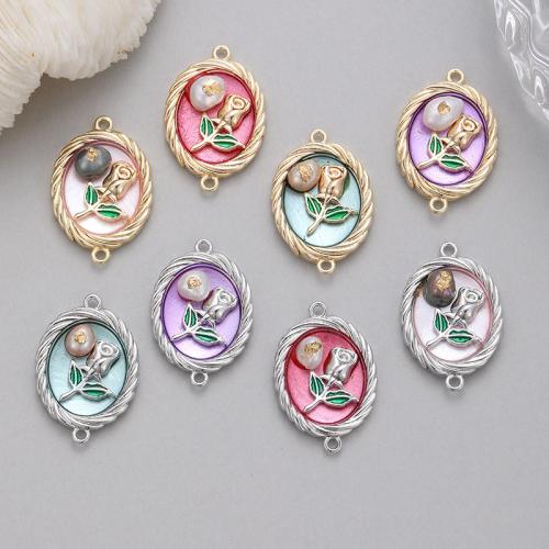 Freshwater Pearl Pendants Brass with Freshwater Pearl plated DIY & enamel & 1/1 loop nickel lead & cadmium free Sold By PC