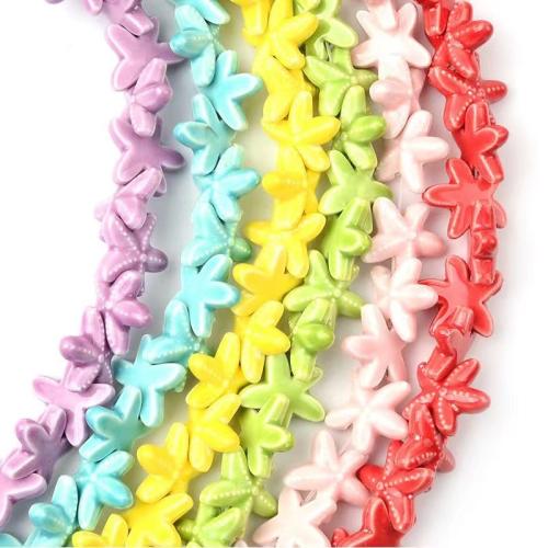 Porcelain Jewelry Beads Starfish DIY 18mm Sold By Bag