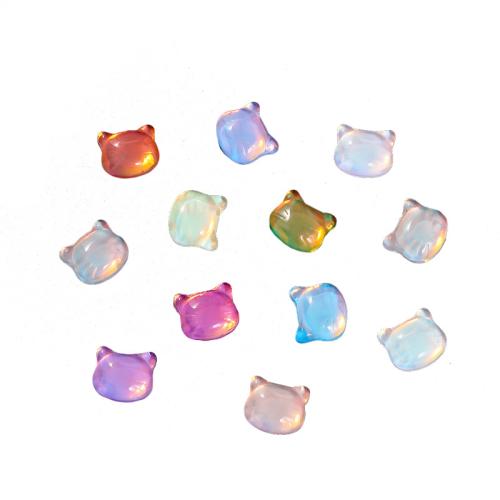 Glas Cabochons, Katt, DIY, fler färger för val, 8mm, 100PC/Bag, Säljs av Bag