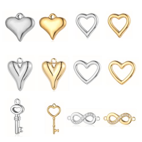 Stainless Steel Pendants 304 Stainless Steel Vacuum Ion Plating DIY & with rhinestone Sold By Bag