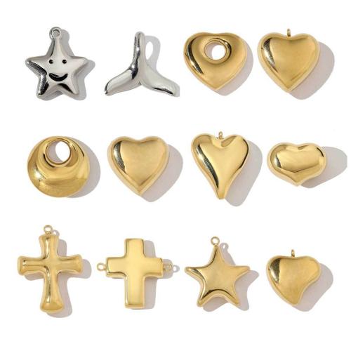 Stainless Steel Pendants 304 Stainless Steel plated DIY Sold By Bag