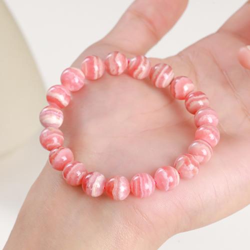 Argentina Rhodochrosite Bracelet Round handmade natural & for woman Length Approx 6 Inch Sold By PC