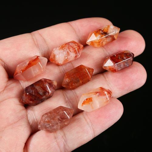 Gemstone Jewelry Beads Red Marble Glue Stone Geometrical Pattern polished natural & DIY beads length 7-10mm Sold By PC