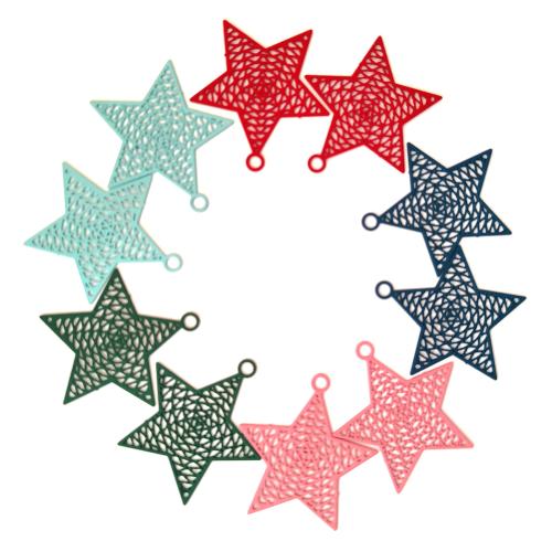 Stainless Steel Pendants 304 Stainless Steel Star DIY Approx Sold By Bag