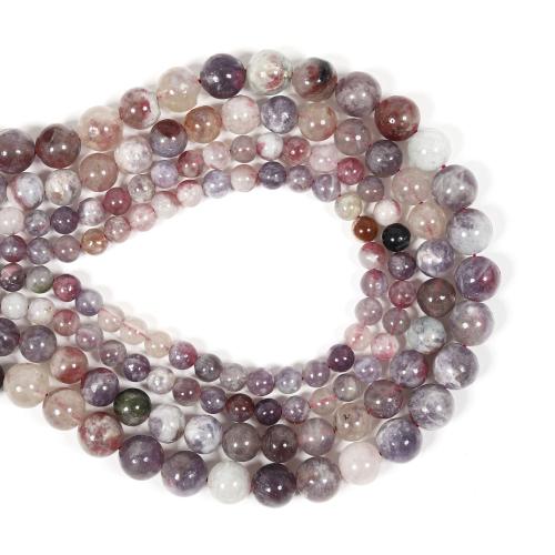 Gemstone Jewelry Beads Plum Blossom Tourmaline Round DIY mixed colors Sold By Strand