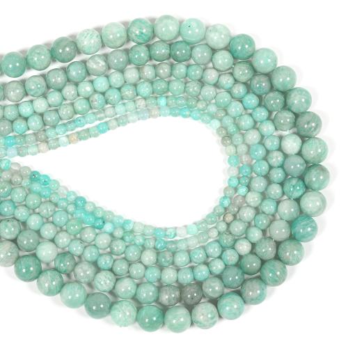 Amazonite Χάντρες, Αμαζόνιος, Γύρος, DIY & διαφορετικό μέγεθος για την επιλογή, μπλε, Sold Με Strand