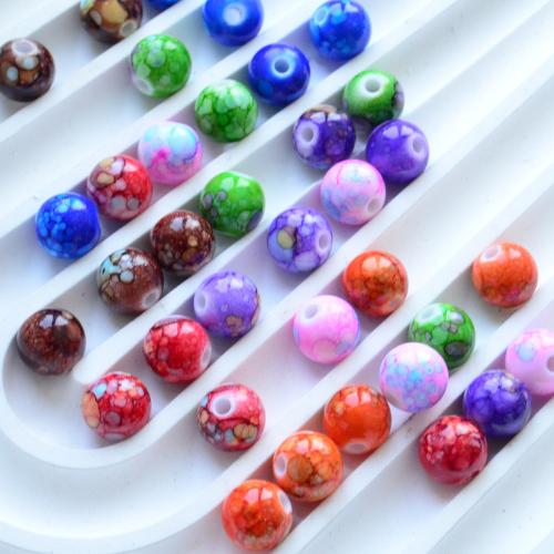 Grânulos de jóias de acrílico, acrilico, Roda, DIY, Mais cores pare escolha, 8mm, Buraco:Aprox 1.8mm, Aprox 1740PCs/Bag, vendido por Bag