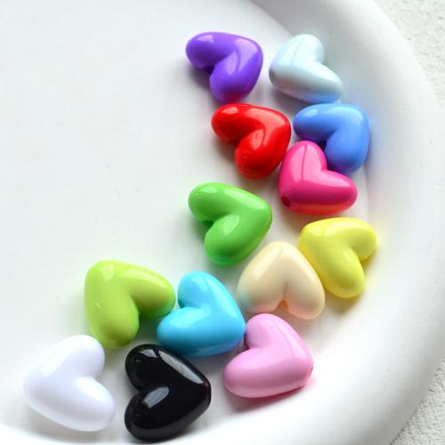 Opaque Acrylic Beads Heart DIY Approx 2.2mm Approx Sold By Bag